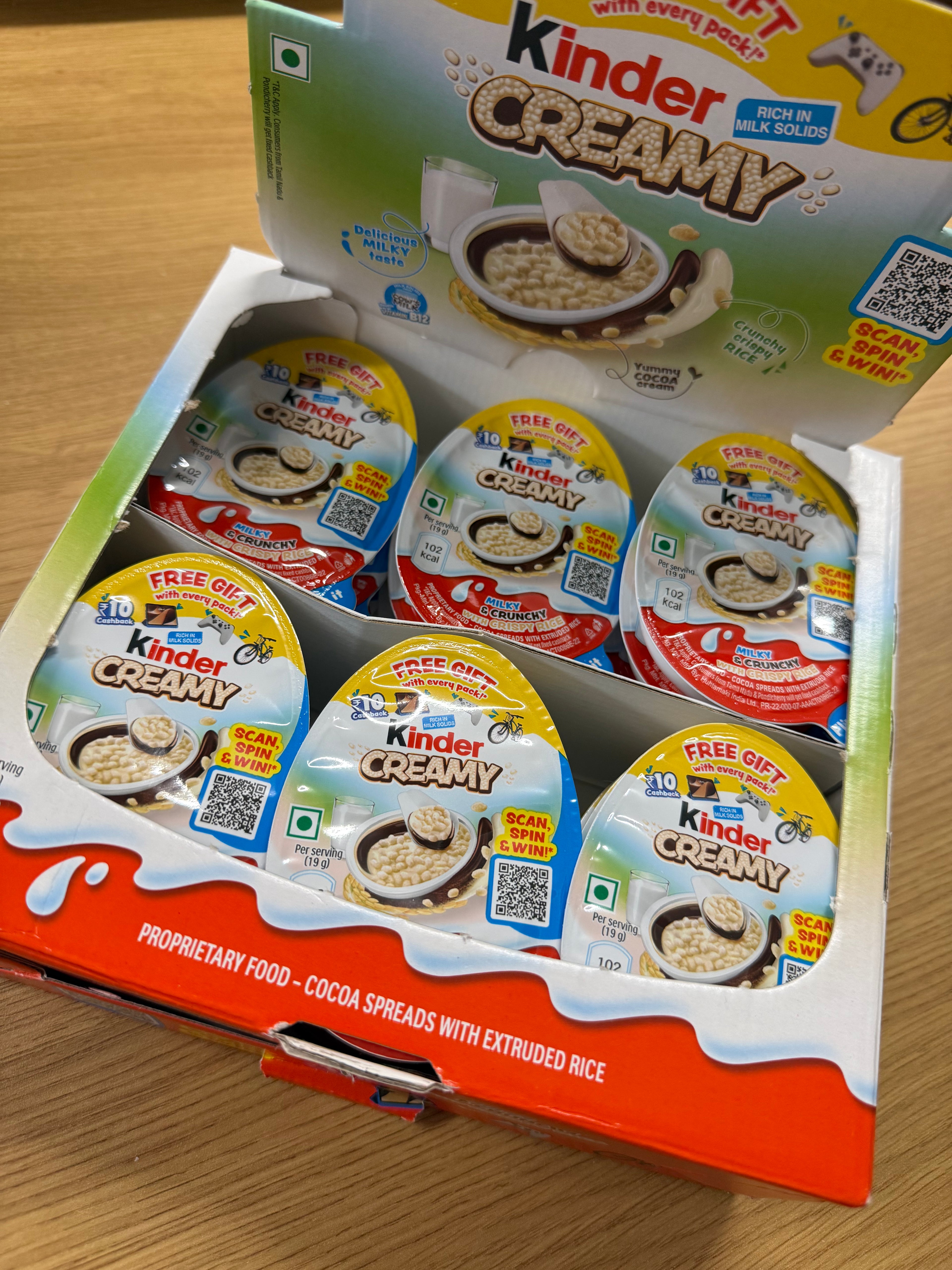 Kinder Creamy Milky & Crunchy 19g